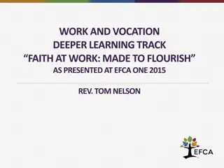 Exploring the Deeper Meaning of Work and Vocation