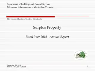 Department of Buildings and General Services Surplus Property Program Overview