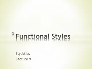 Functional Styles in Language Stylistics