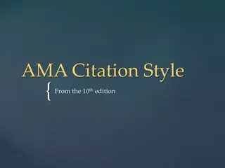 AMA Citation Style Guidelines from the 10th Edition