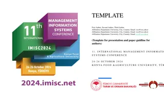 International Management Information Systems Conference Guidelines