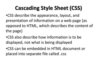 Cascading Style Sheets (CSS)