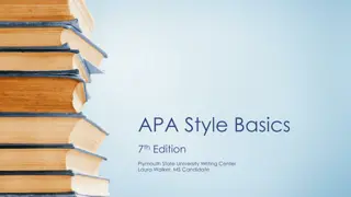 APA Style Basics & Formatting Guidelines