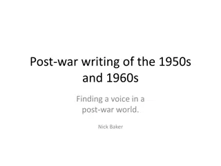 Post-War Reflections: Voices and Identities of the 1950s and 1960s