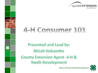 4-H Consumer 101: Product Selection and Scenario Practice