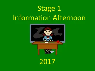 School Information and Programs for Stage 1 Students