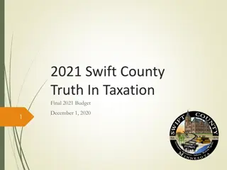 Swift County Budget Summary 2021