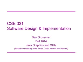 Introduction to Java Graphics and GUIs in Software Design & Implementation