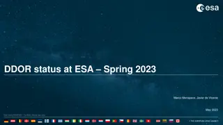 Current ESA Activities and DDOR Status Updates for Spring 2023