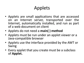 Java Applets - Basics and Functionality