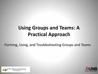 Practical Approach to Using Groups and Teams in Classroom Settings