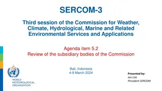 Proposed Restructuring of SERCOM Subsidiary Bodies and Expert Teams