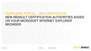 Add New Renault Certification Authorities to Internet Explorer