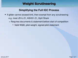 Simplifying Glider Weight Scrutineering Process