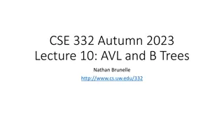 AVL and B-Trees in CSE 332 Autumn 2023