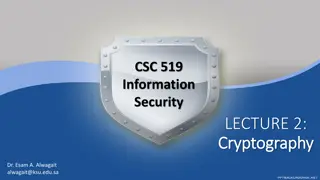 Cryptography Concepts and Encryption Methods Overview