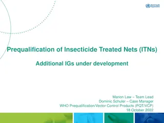 Development of Insecticide-Treated Nets (ITNs) and Guidance Modules for Prequalification Decision Making