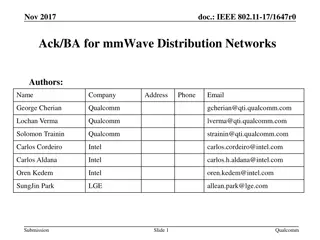 Acknowledgment Mechanism for mmWave Distribution Networks