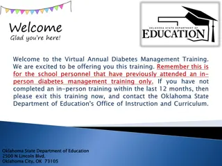 Virtual Annual Diabetes Management Training Video in Oklahoma