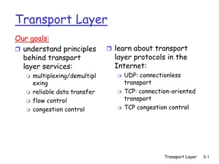 Internet Transport Layer Services and Protocols