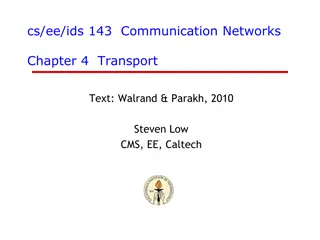 Communication Networks: Transport and Protocols