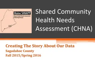 Shared Community Health Needs Assessment (CHNA) for Sagadahoc County Fall 2015/Spring 2016