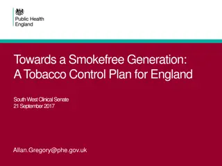 Tobacco Control Plan for a Smokefree Generation in England