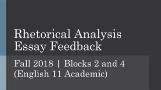 Rhetorical Analysis Essay Feedback for Improved Writing