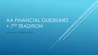 AA Financial Guidelines and 7th Tradition Treasurers Workshop 2023