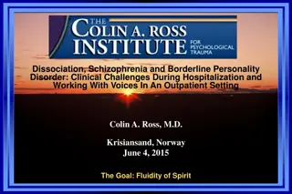 Schizophrenia, Dissociation, and Borderline Personality Disorder