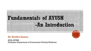 Holistic Approach to Health and Healing: Exploring AYUSH Fundamentals