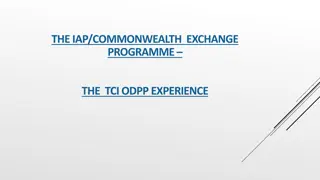 Transforming the TCI ODPP Experience through the Commonwealth Exchange Programme