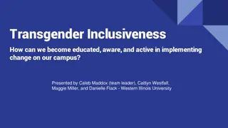 Promoting Transgender Inclusiveness on Campus