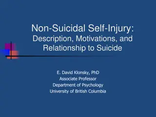 Non-Suicidal Self-Injury in Youth and Adolescents