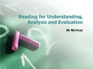 Enhancing Critical Reading Skills: Understanding, Analysis, and Evaluation in Literature