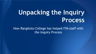 Enhancing Professional Development Through the Inquiry Process at Rangitoto College