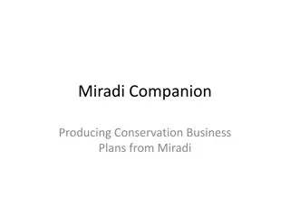 Guide to Using Miradi Companion for Conservation Business Plans