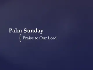 Reflections on Palm Sunday: Praise and Acknowledgment