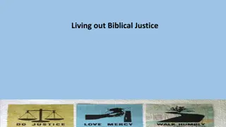 Biblical Justice and Narratives