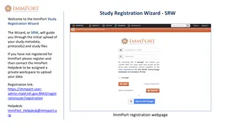 ImmPort Study Registration Wizard Overview