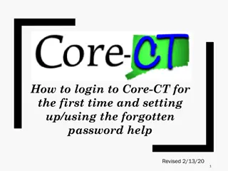 Guide to Logging in and Setting Up Core-CT for the First Time