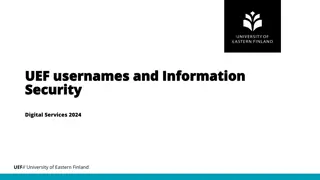 Digital Services and Usernames at University of Eastern Finland