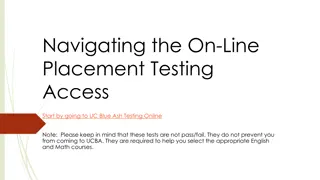 UC Blue Ash Online Placement Testing Access