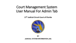 Guide to Court Management System User Administration