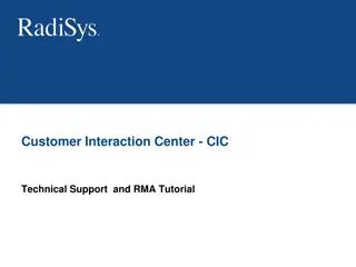 RadiSys Corporation - Customer Interaction Center (CIC) Technical Support and RMA Tutorial