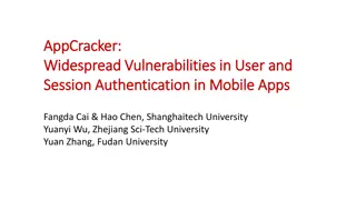 Mobile App Security: Vulnerabilities in User and Session Authentication