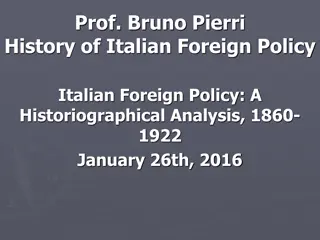 Italian Foreign Policy: History and Paradigms from the 19th Century