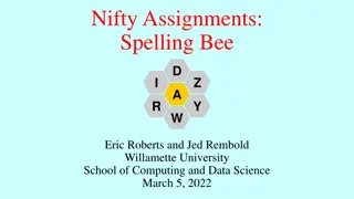 Engaging Spelling Bee Project for CS1 Students