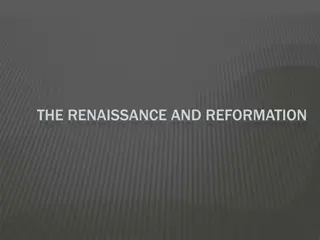 The Renaissance and Reformation in Italy: A Historical Overview