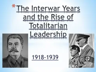 The Interwar Years: Rise of Totalitarian Leaders & Global Impact (1918-1939)